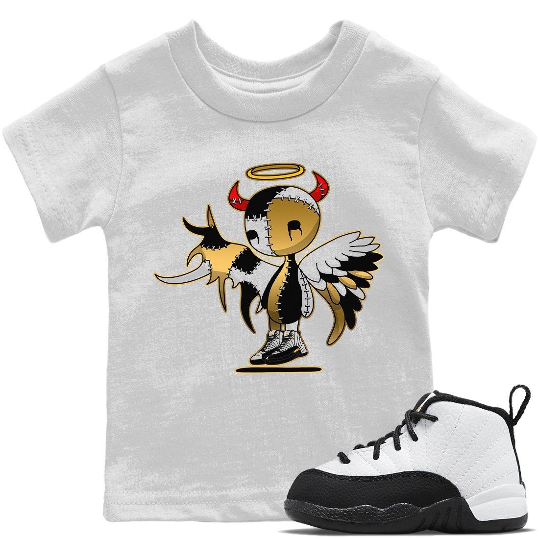 Jordan 12 Royalty Sneaker Match Tees Devil Angel Sneaker Tees Jordan 12 Royalty Sneaker Release Tees Kids Shirts