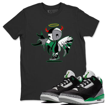 Jordan 3 Pine Green Sneaker Match Tees Devil Angel Sneaker Tees Jordan 3 Pine Green Sneaker Release Tees Unisex Shirts