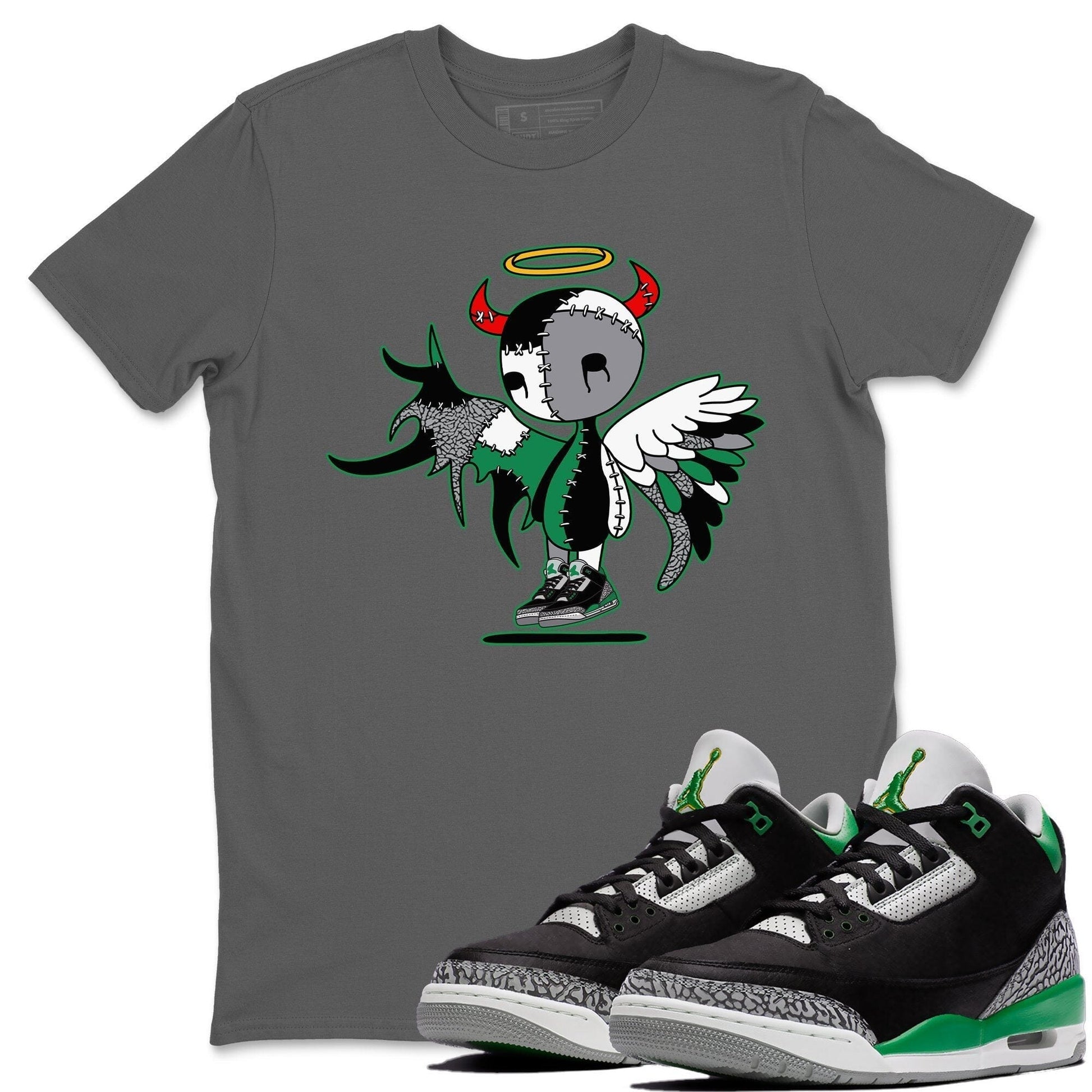 Jordan 3 Pine Green Sneaker Match Tees Devil Angel Sneaker Tees Jordan 3 Pine Green Sneaker Release Tees Unisex Shirts
