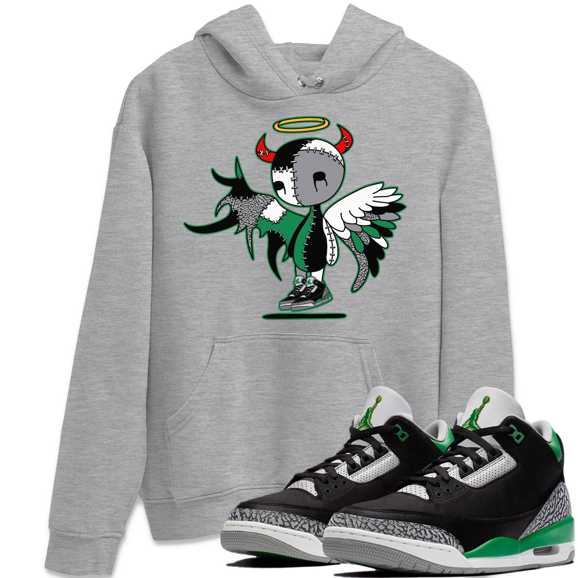 Jordan 3 Pine Green Sneaker Match Tees Devil Angel Sneaker Tees Jordan 3 Pine Green Sneaker Release Tees Unisex Shirts
