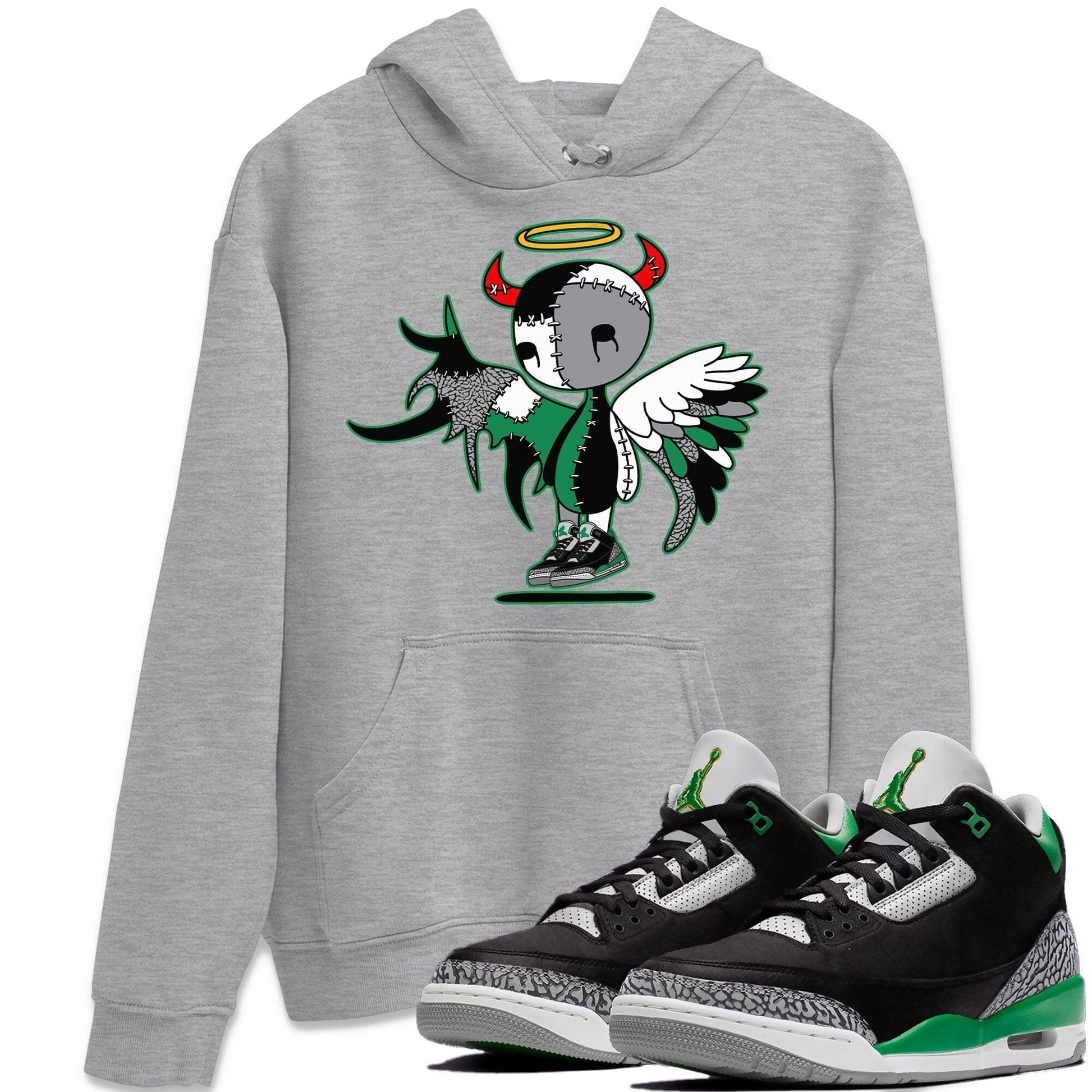 Jordan 3 Pine Green Sneaker Match Tees Devil Angel Sneaker Tees Jordan 3 Pine Green Sneaker Release Tees Unisex Shirts