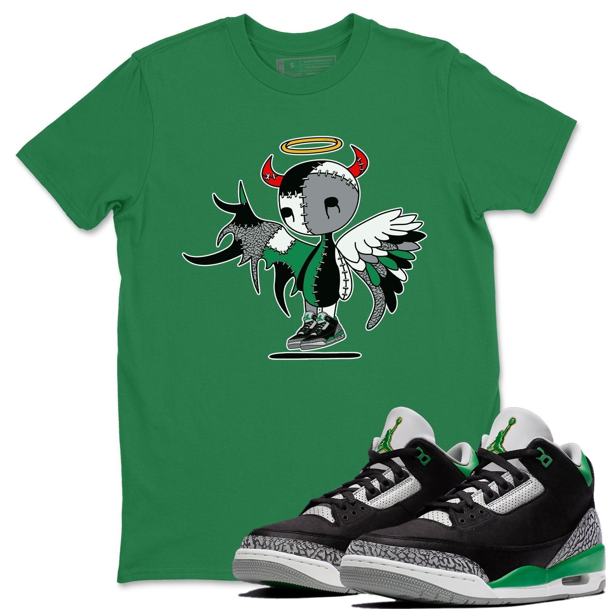 Jordan 3 Pine Green Sneaker Match Tees Devil Angel Sneaker Tees Jordan 3 Pine Green Sneaker Release Tees Unisex Shirts