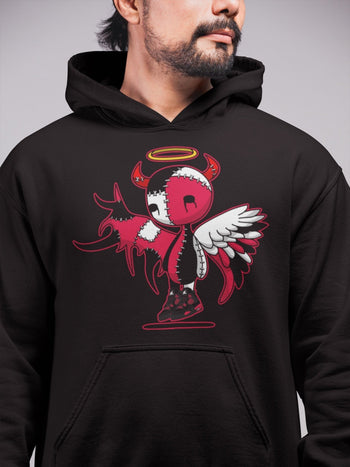 Jordan 4 Red Thunder Sneaker Match Tees Devil Angel Sneaker Tees Jordan 4 Red Thunder Sneaker Release Tees Unisex Shirts