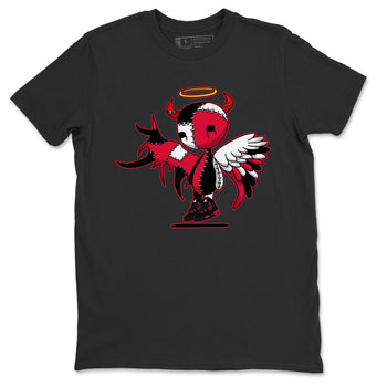 Jordan 4 Red Thunder Sneaker Match Tees Devil Angel Sneaker Tees Jordan 4 Red Thunder Sneaker Release Tees Unisex Shirts