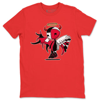 Jordan 4 Red Thunder Sneaker Match Tees Devil Angel Sneaker Tees Jordan 4 Red Thunder Sneaker Release Tees Unisex Shirts