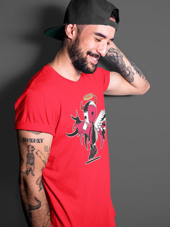 Jordan 4 Red Thunder Sneaker Match Tees Devil Angel Sneaker Tees Jordan 4 Red Thunder Sneaker Release Tees Unisex Shirts