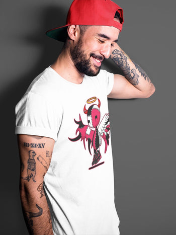 Jordan 4 Red Thunder Sneaker Match Tees Devil Angel Sneaker Tees Jordan 4 Red Thunder Sneaker Release Tees Unisex Shirts