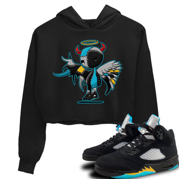 Jordan 5 Aqua Sneaker Match Tees Devil Angel Sneaker Tees Jordan 5 Aqua Sneaker Release Tees Women's Shirts
