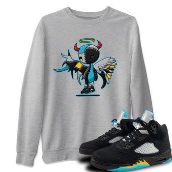Jordan 5 Aqua Sneaker Match Tees Devil Angel Sneaker Tees Jordan 5 Aqua Sneaker Release Tees Unisex Shirts