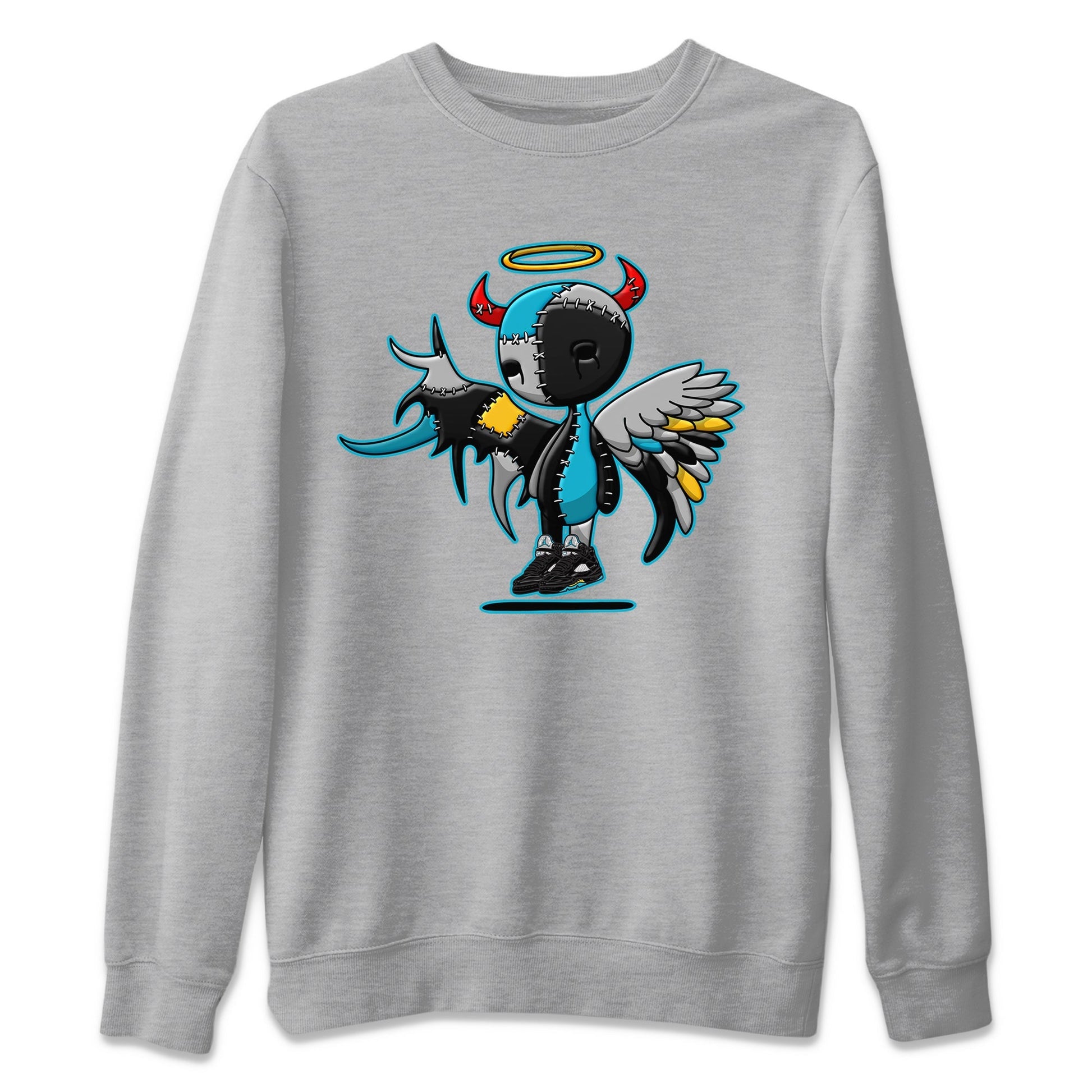 Jordan 5 Aqua Sneaker Match Tees Devil Angel Sneaker Tees Jordan 5 Aqua Sneaker Release Tees Unisex Shirts