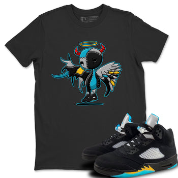 Jordan 5 Aqua Sneaker Match Tees Devil Angel Sneaker Tees Jordan 5 Aqua Sneaker Release Tees Unisex Shirts