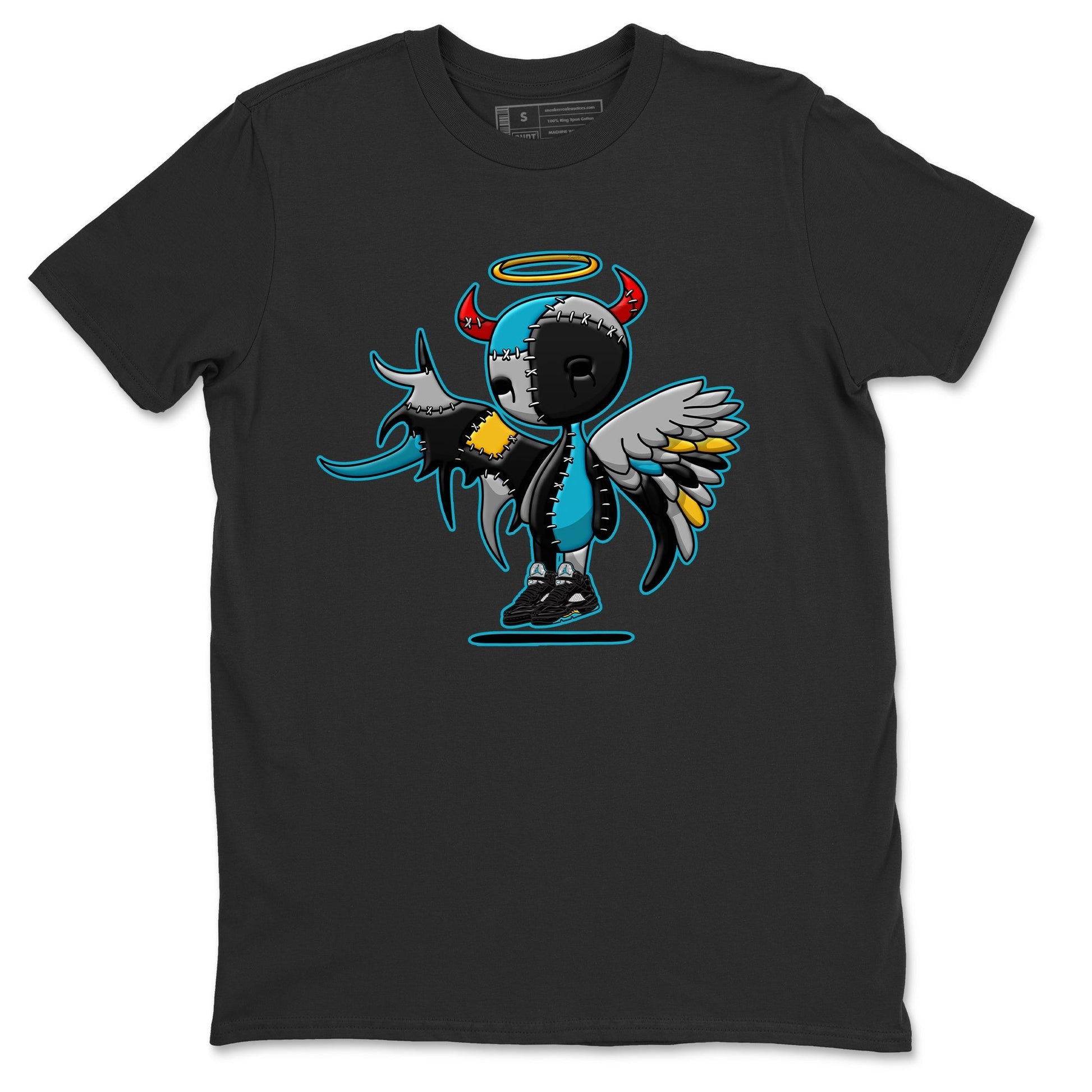 Jordan 5 Aqua Sneaker Match Tees Devil Angel Sneaker Tees Jordan 5 Aqua Sneaker Release Tees Unisex Shirts