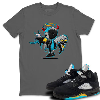 Jordan 5 Aqua Sneaker Match Tees Devil Angel Sneaker Tees Jordan 5 Aqua Sneaker Release Tees Unisex Shirts