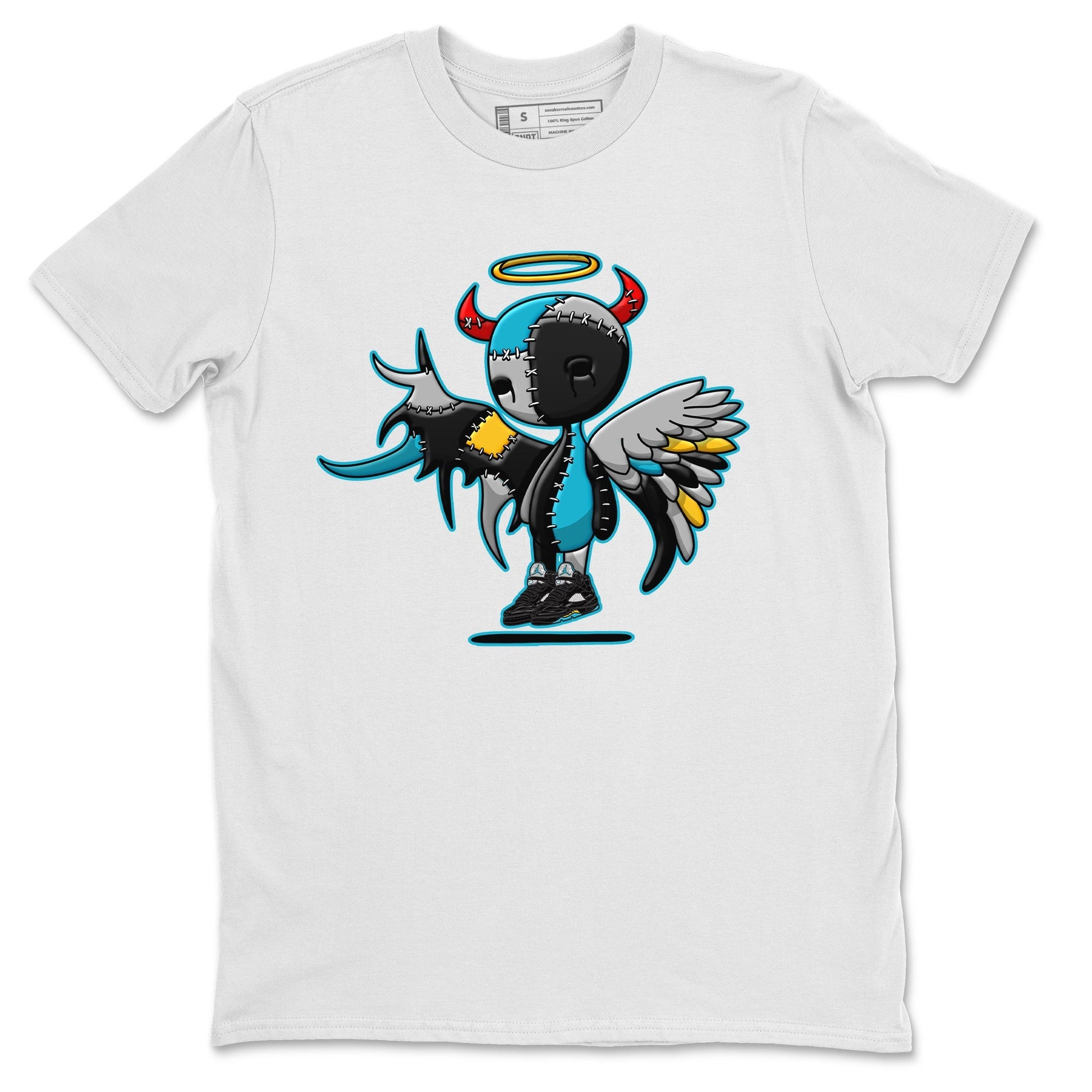 Jordan 5 Aqua Sneaker Match Tees Devil Angel Sneaker Tees Jordan 5 Aqua Sneaker Release Tees Unisex Shirts