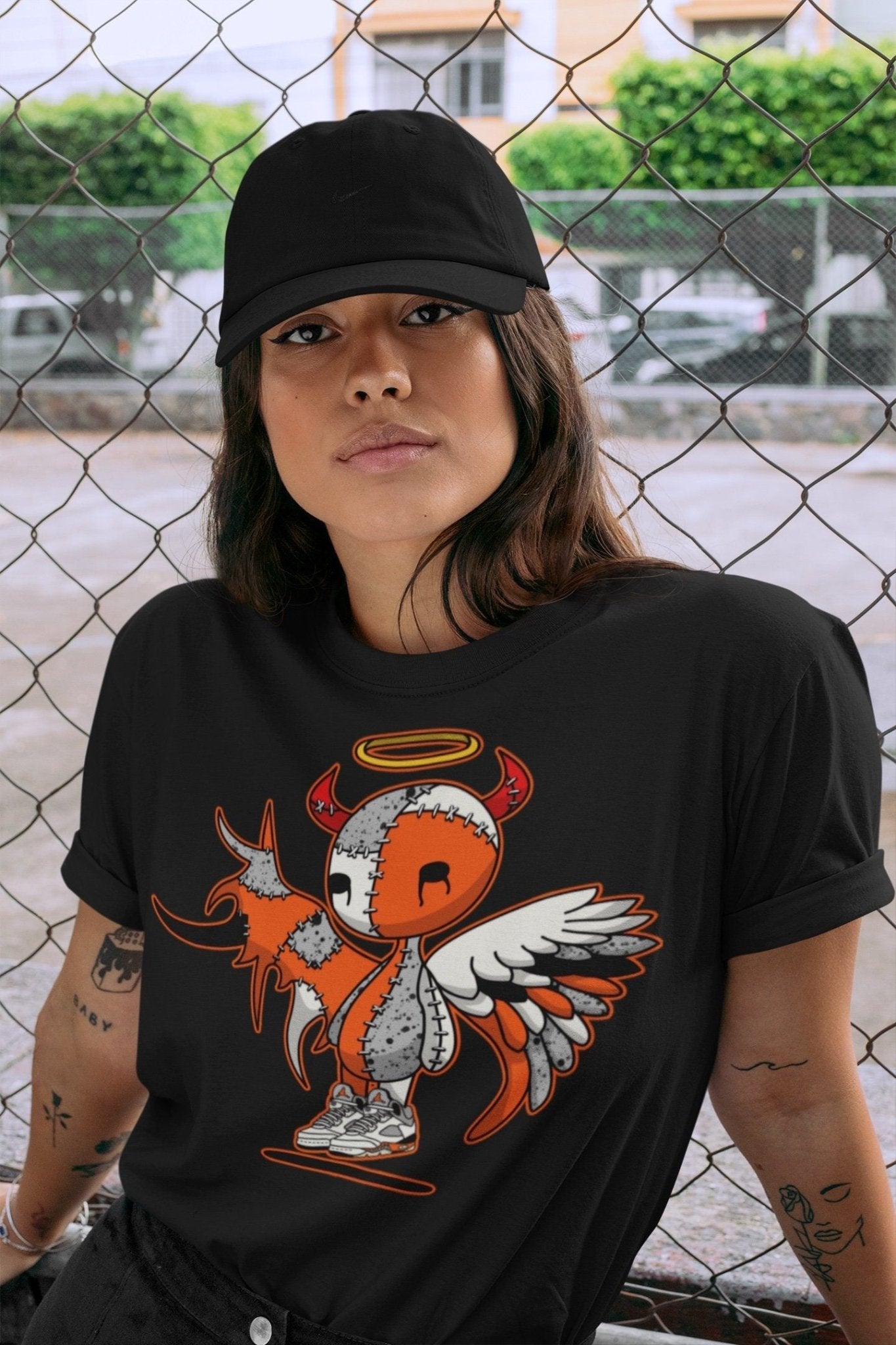 Jordan 5 Shattered Backboard Sneaker Match Tees Devil Angel Sneaker Tees Jordan 5 Shattered Backboard Sneaker Release Tees Unisex Shirts