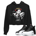 Jordan 12 Playoffs Sneaker Match Tees Devil Angel Sneaker Tees Jordan 12 Playoffs Sneaker Release Tees Women's Shirts