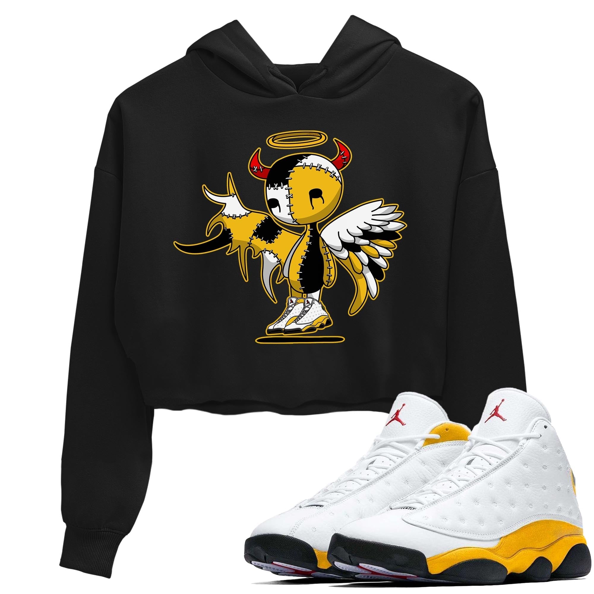 Jordan 13 Del Sol Sneaker Match Tees Devil Angel Sneaker Tees Jordan 13 Del Sol Sneaker Release Tees Women's Shirts