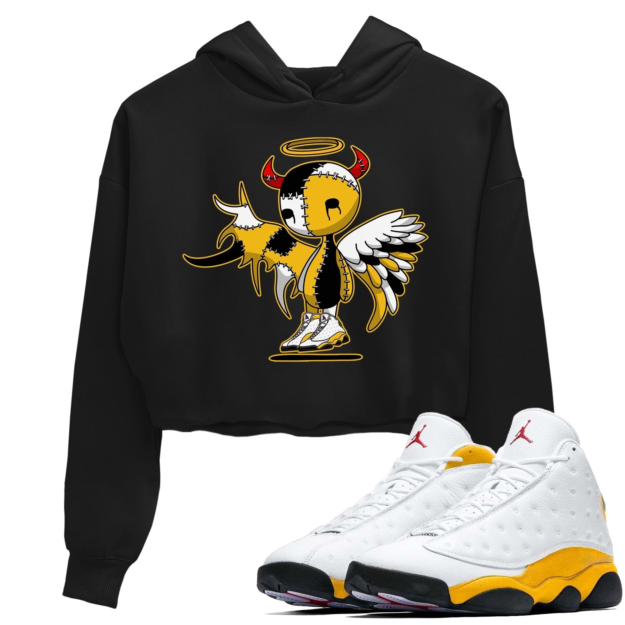 Jordan 13 Del Sol Sneaker Match Tees Devil Angel Sneaker Tees Jordan 13 Del Sol Sneaker Release Tees Women's Shirts