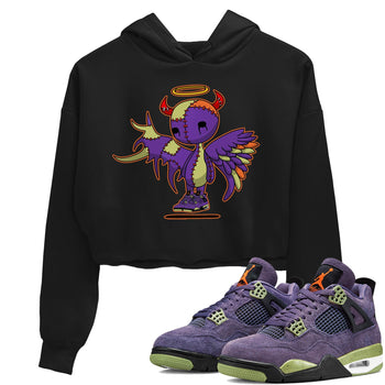 Jordan 4 Canyon Purple Sneaker Match Tees Devil Angel Sneaker Tees Jordan 4 Canyon Purple Sneaker Release Tees Women's Shirts