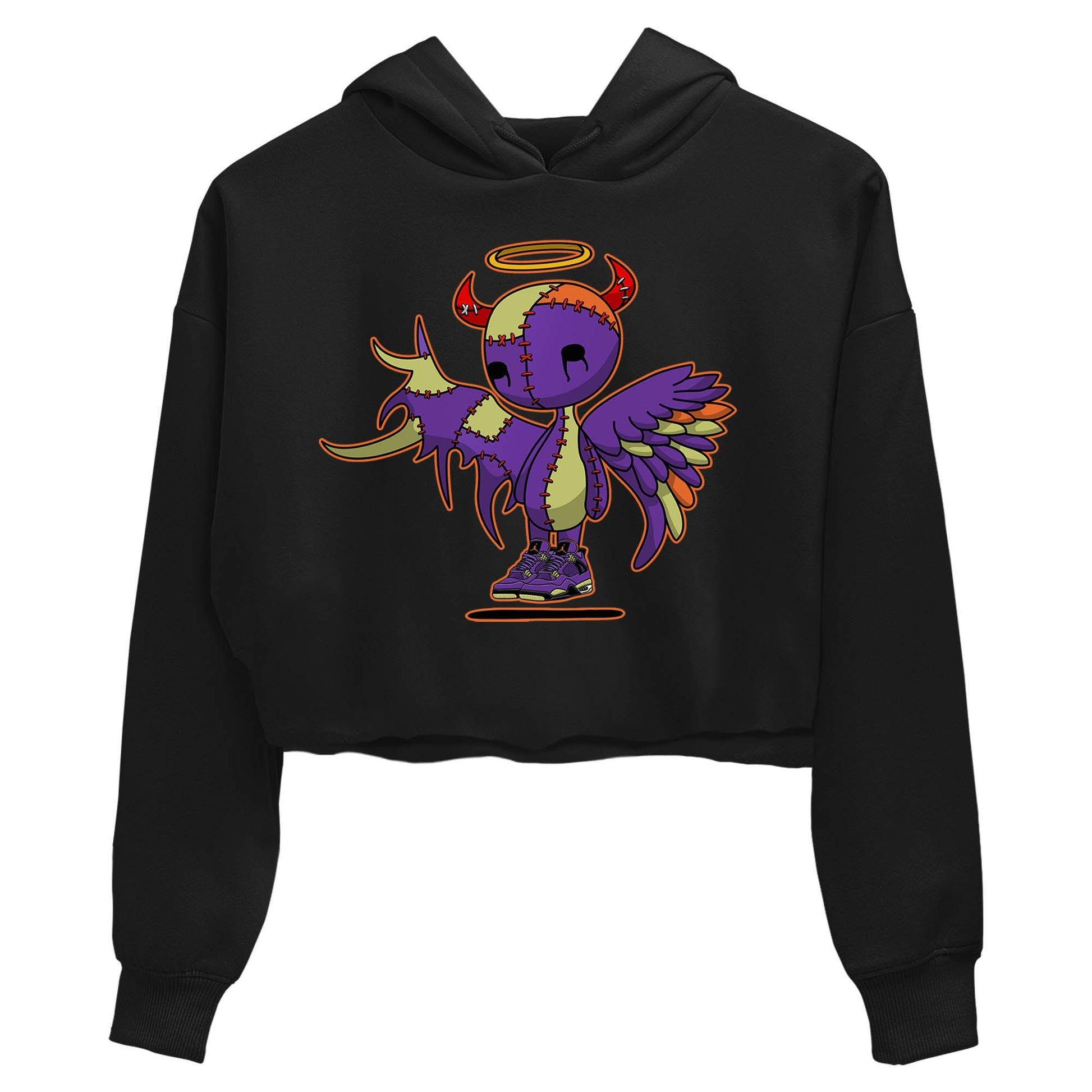 Jordan 4 Canyon Purple Sneaker Match Tees Devil Angel Sneaker Tees Jordan 4 Canyon Purple Sneaker Release Tees Women's Shirts