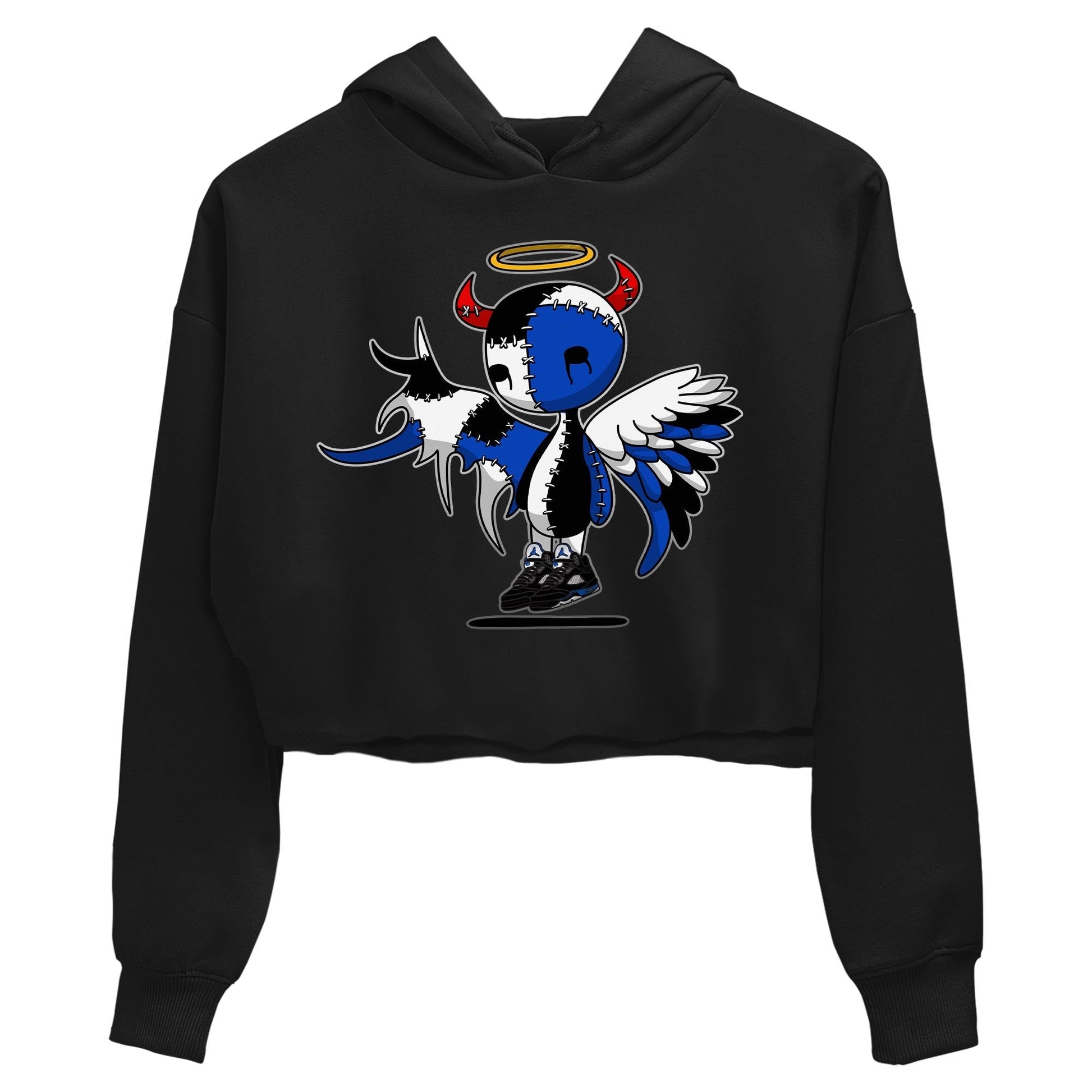 Jordan 5 Racer Blue Sneaker Match Tees Devil Angel Sneaker Tees Jordan 5 Racer Blue Sneaker Release Tees Women's Shirts