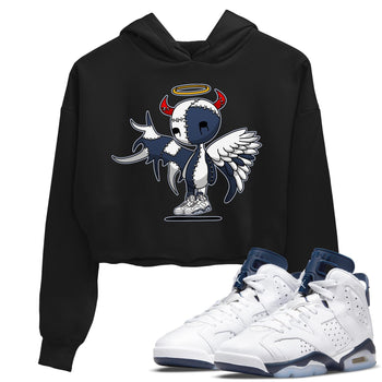 Jordan 6 Midnight Navy Sneaker Match Tees Devil Angel Sneaker Tees Jordan 6 Midnight Navy Sneaker Release Tees Women's Shirts