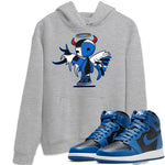 Jordan 1 Dark Marina Blue Sneaker Match Tees Devil Angel Sneaker Tees Jordan 1 Dark Marina Blue Sneaker Release Tees Unisex Shirts