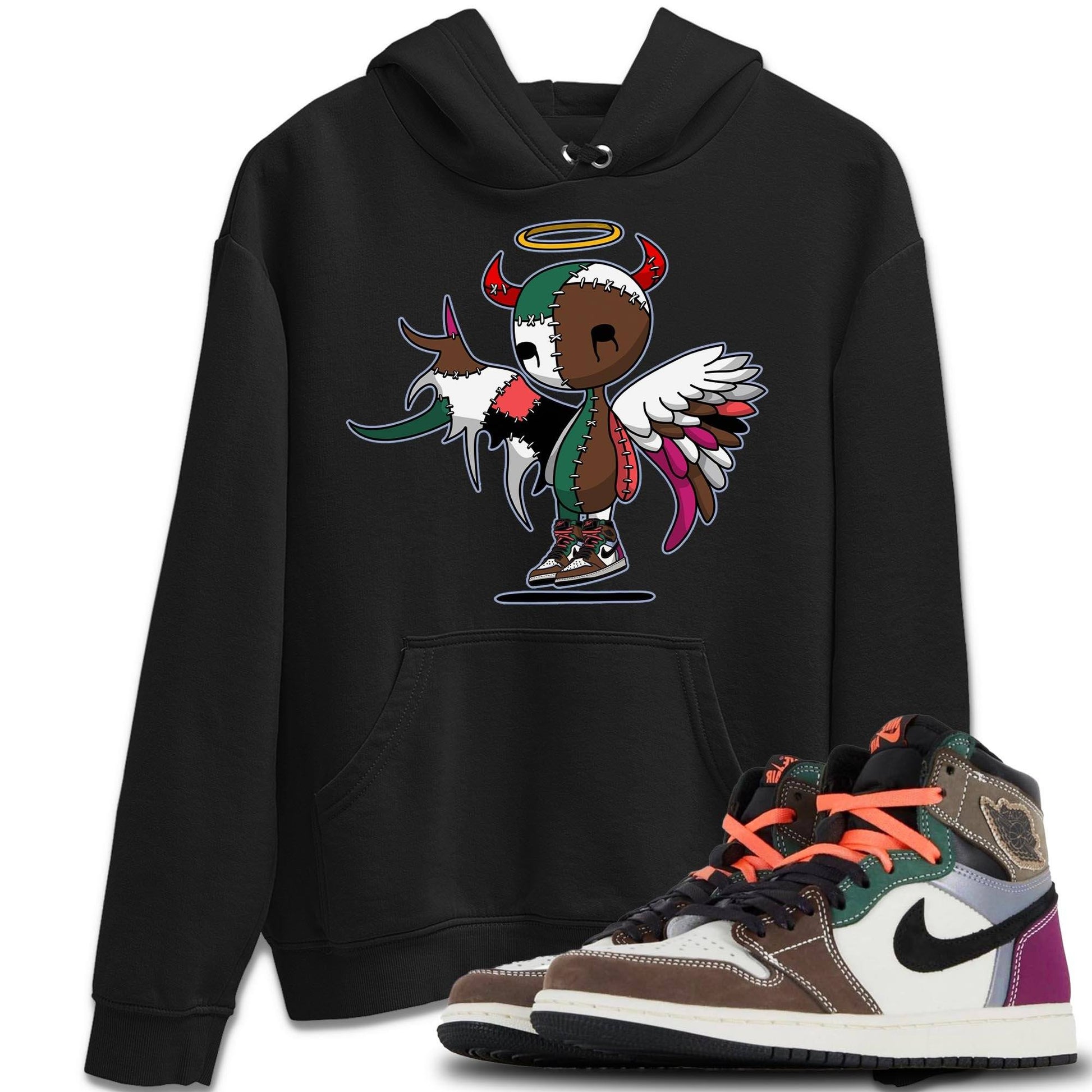 Jordan 1 Hand Crafted Sneaker Match Tees Devil Angel Sneaker Tees Jordan 1 Hand Crafted Sneaker Release Tees Unisex Shirts