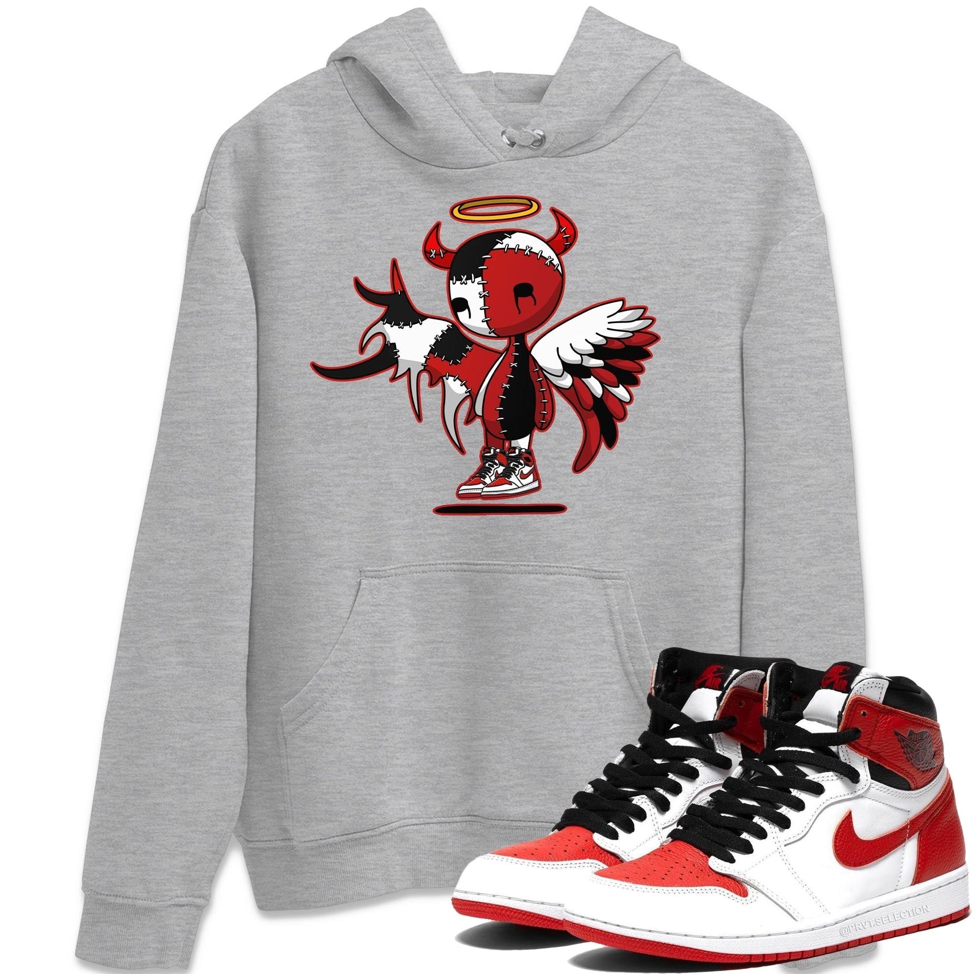 Jordan 1 Heritage Sneaker Match Tees Devil Angel Sneaker Tees Jordan 1 Heritage Sneaker Release Tees Unisex Shirts