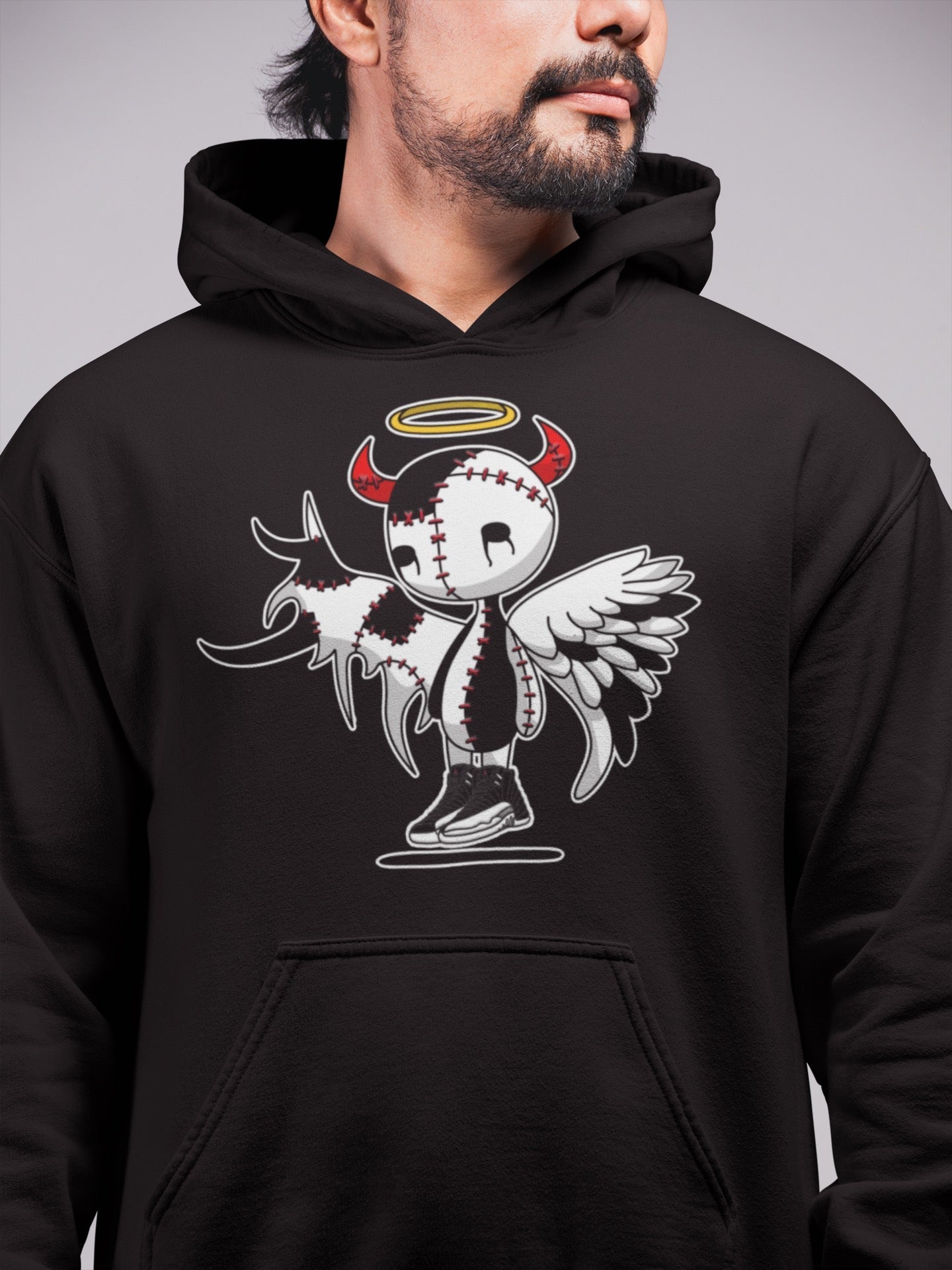 Jordan 12 Playoffs Sneaker Match Tees Devil Angel Sneaker Tees Jordan 12 Playoffs Sneaker Release Tees Unisex Shirts