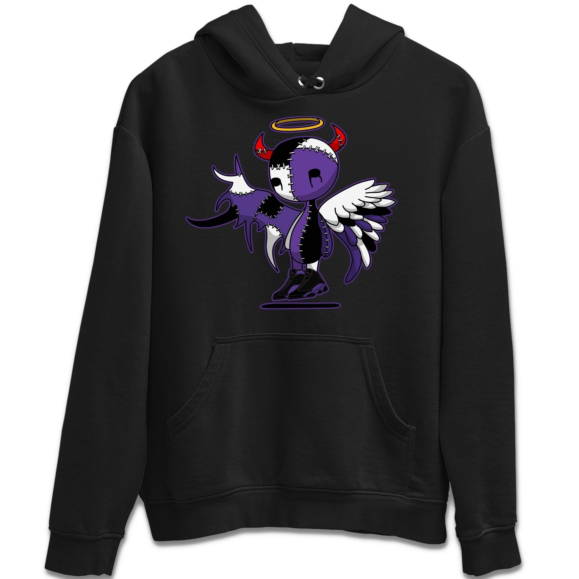 Jordan 13 Court Purple Sneaker Match Tees Devil Angel Sneaker Tees Jordan 13 Court Purple Sneaker Release Tees Unisex Shirts