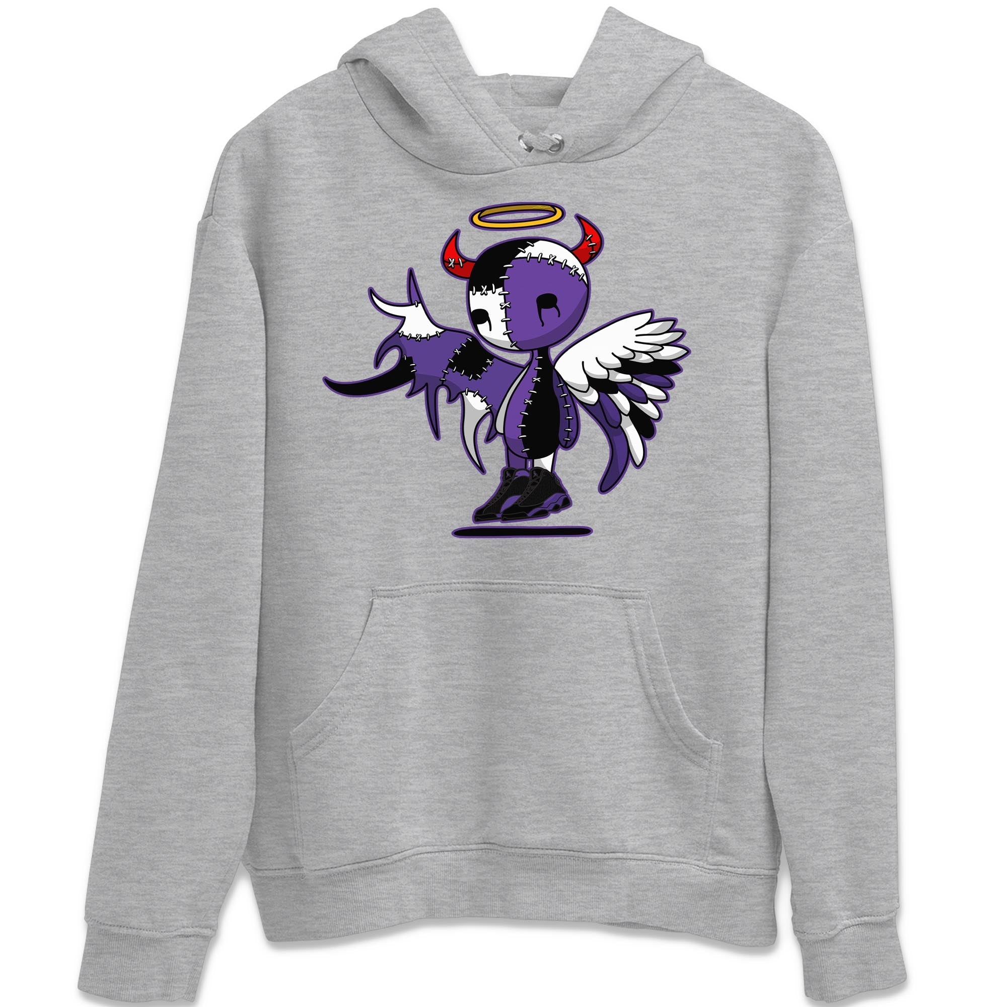 Jordan 13 Court Purple Sneaker Match Tees Devil Angel Sneaker Tees Jordan 13 Court Purple Sneaker Release Tees Unisex Shirts