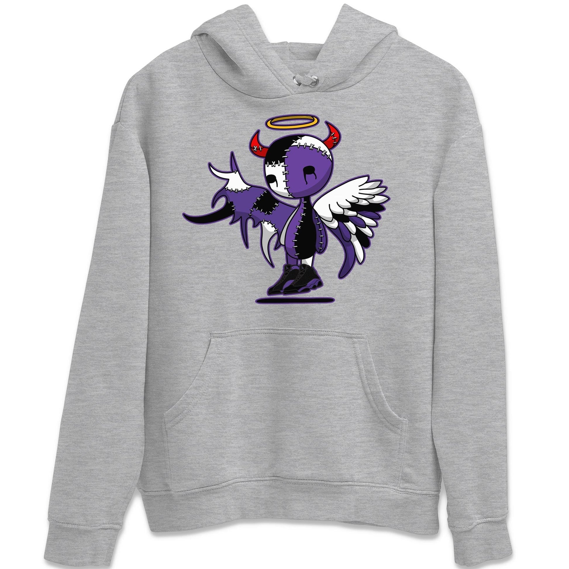 Jordan 13 Court Purple Sneaker Match Tees Devil Angel Sneaker Tees Jordan 13 Court Purple Sneaker Release Tees Unisex Shirts