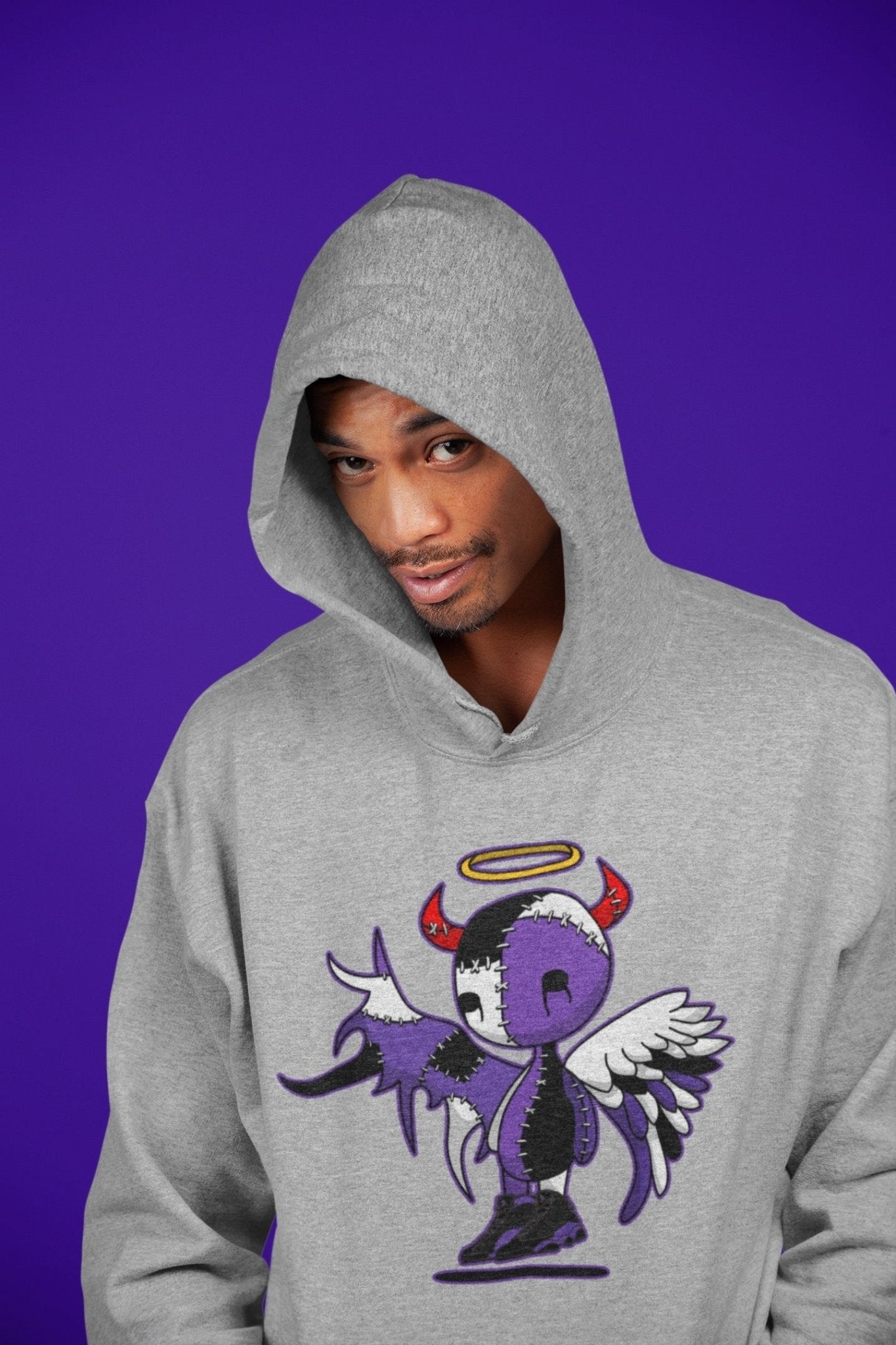 Jordan 13 Court Purple Sneaker Match Tees Devil Angel Sneaker Tees Jordan 13 Court Purple Sneaker Release Tees Unisex Shirts