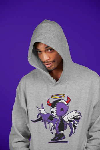 Jordan 13 Court Purple Sneaker Match Tees Devil Angel Sneaker Tees Jordan 13 Court Purple Sneaker Release Tees Unisex Shirts