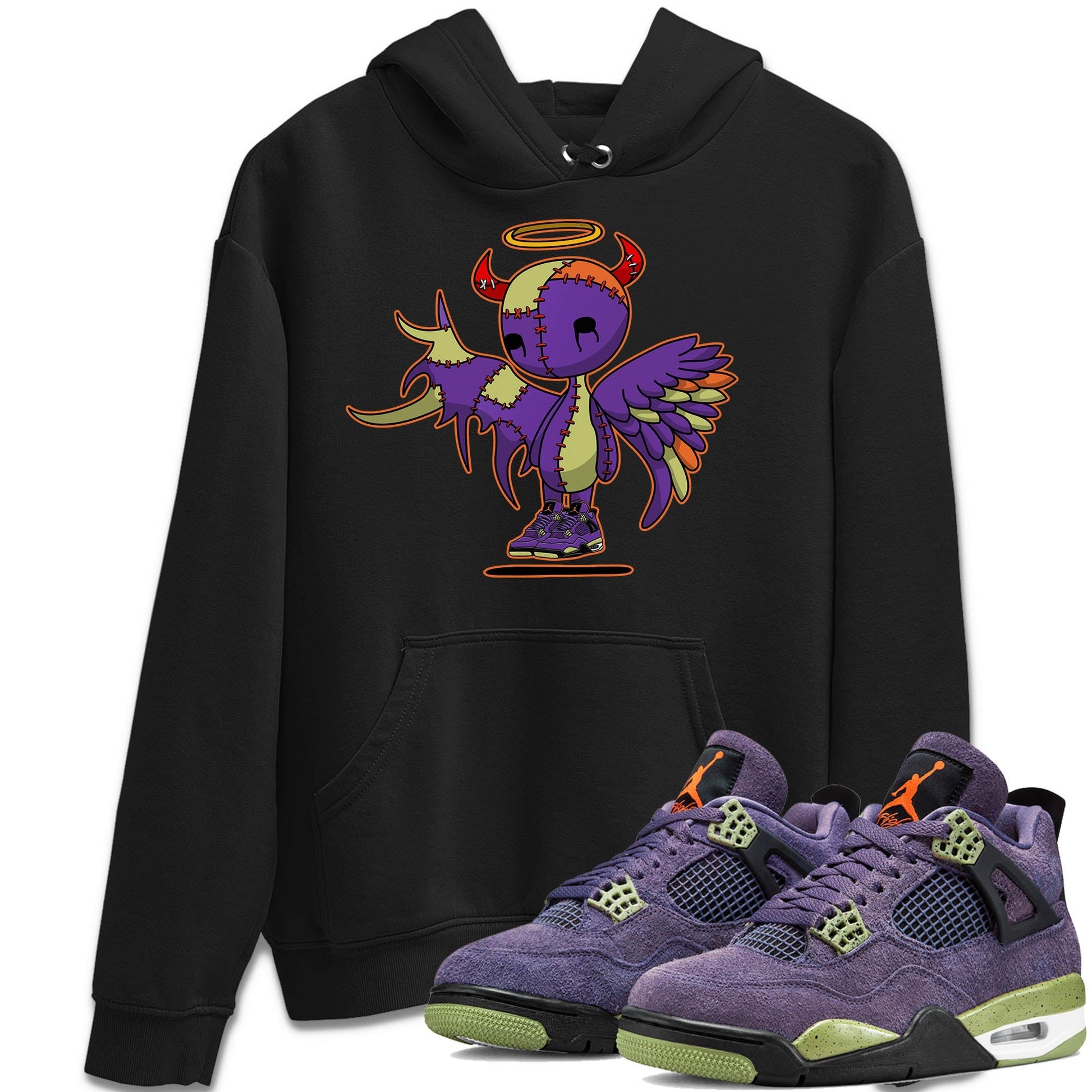 Jordan 4 Canyon Purple Sneaker Match Tees Devil Angel Sneaker Tees Jordan 4 Canyon Purple Sneaker Release Tees Unisex Shirts