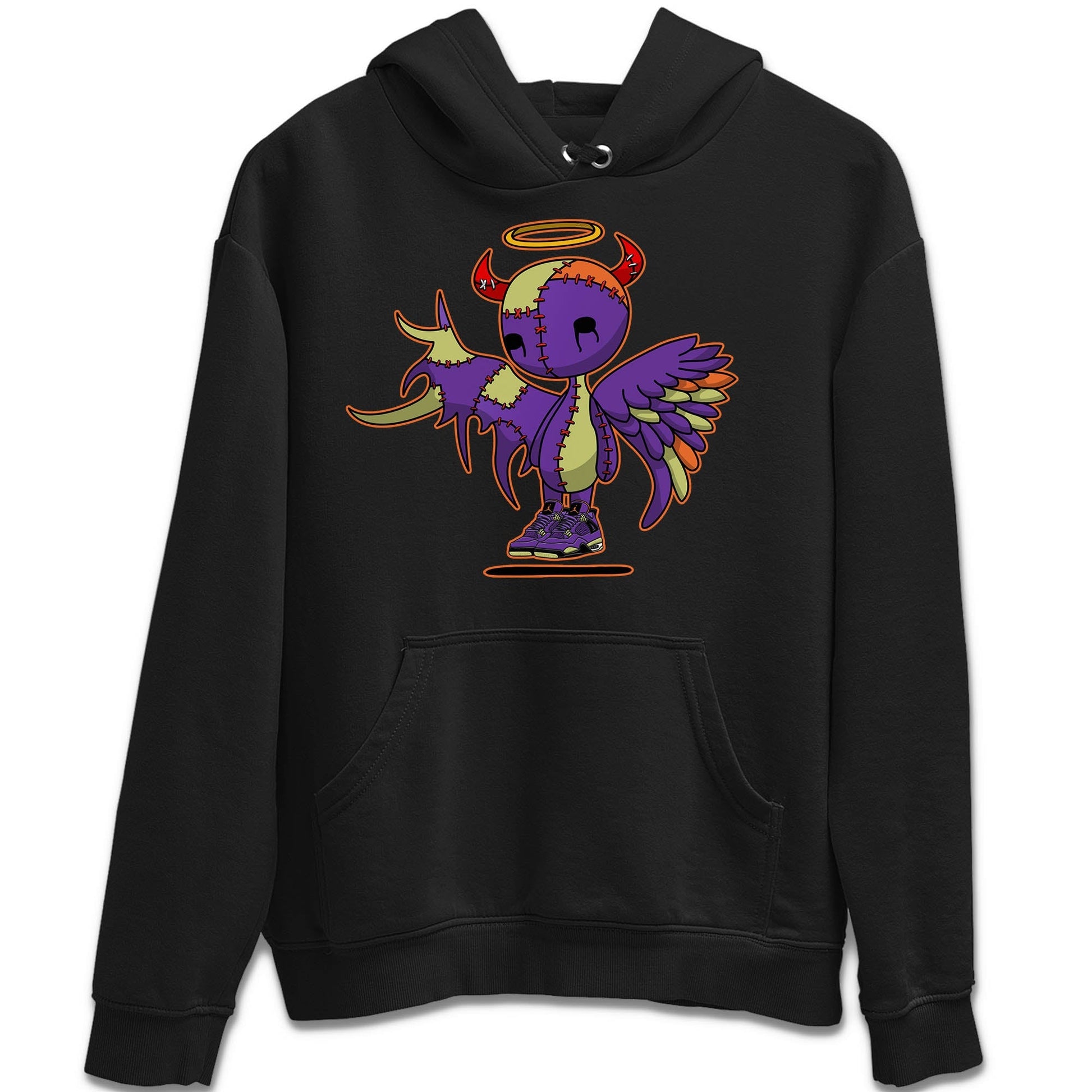 Jordan 4 Canyon Purple Sneaker Match Tees Devil Angel Sneaker Tees Jordan 4 Canyon Purple Sneaker Release Tees Unisex Shirts