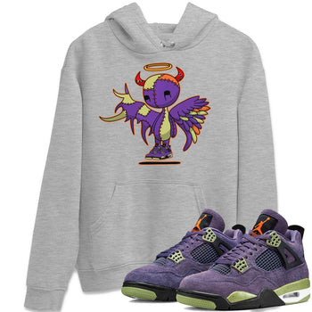 Jordan 4 Canyon Purple Sneaker Match Tees Devil Angel Sneaker Tees Jordan 4 Canyon Purple Sneaker Release Tees Unisex Shirts