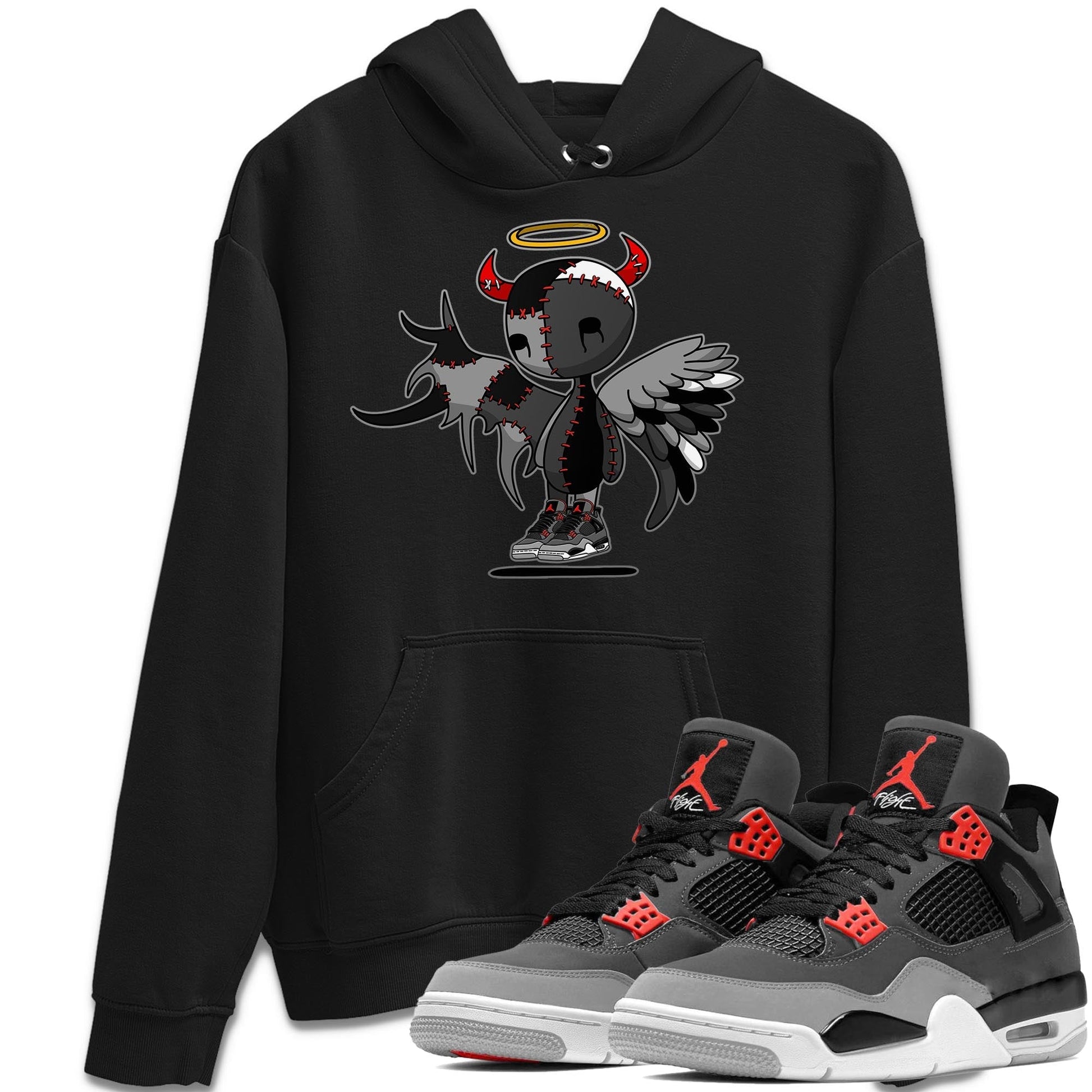 Jordan 4 Infrared Sneaker Match Tees Devil Angel Sneaker Tees Jordan 4 Infrared Sneaker Release Tees Unisex Shirts