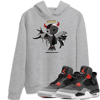 Jordan 4 Infrared Sneaker Match Tees Devil Angel Sneaker Tees Jordan 4 Infrared Sneaker Release Tees Unisex Shirts