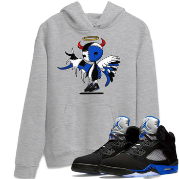 Jordan 5 Racer Blue Sneaker Match Tees Devil Angel Sneaker Tees Jordan 5 Racer Blue Sneaker Release Tees Unisex Shirts