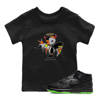 Nike Dunk Mid Premium shirt to match jordans Devil Angel sneaker tees Nike Dunk Mid Halloween SNRT Sneaker Tees Sneaker Matching Clothing Brand Baby Toddler Black 1 T-Shirt