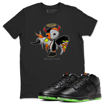 Nike Dunk Mid Premium shirt to match jordans Devil Angel sneaker tees Nike Dunk Mid Halloween SNRT Sneaker Tees Sneaker Matching Clothing Brand Unisex Sneaker Tee Black 1 T-Shirt