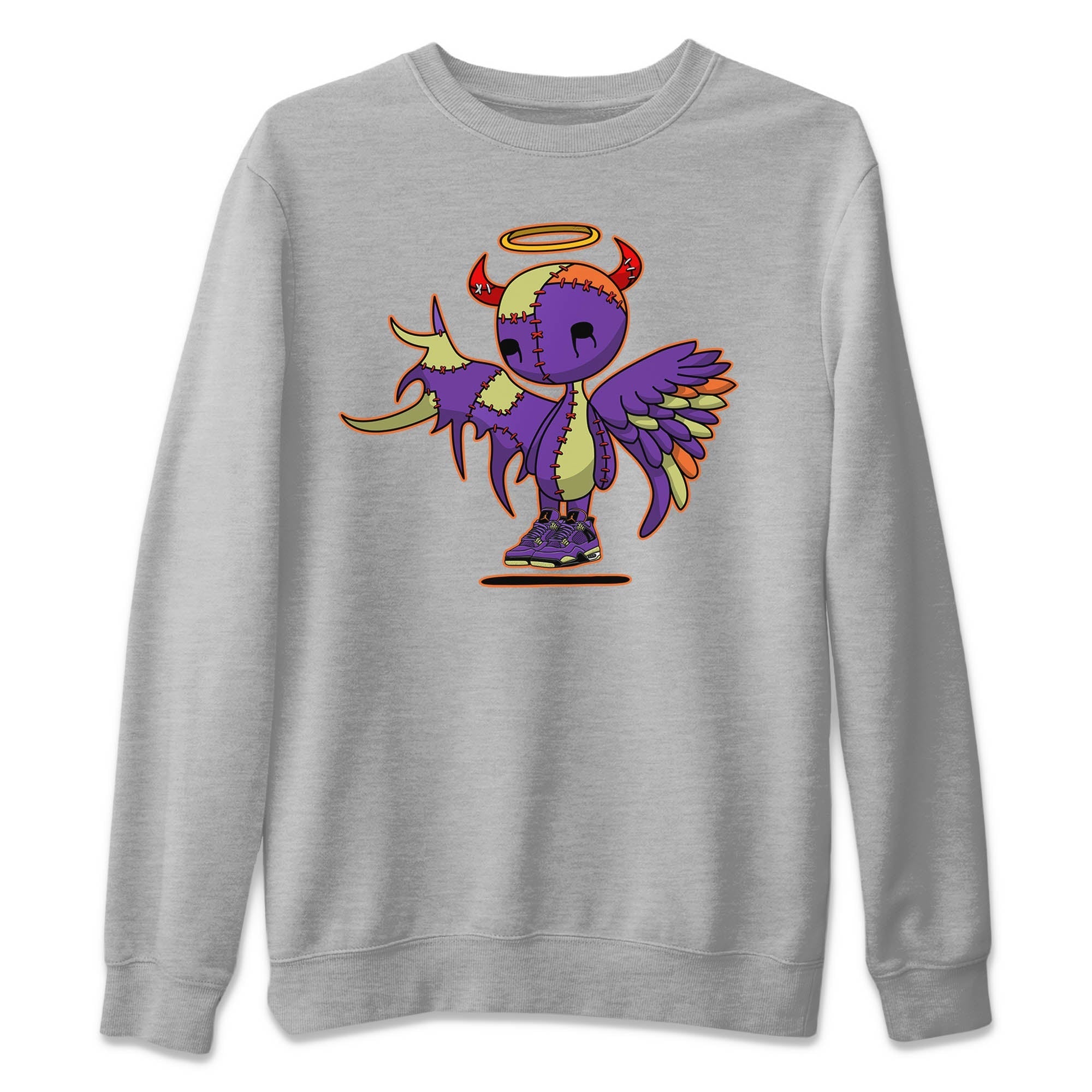 Jordan 4 Canyon Purple Sneaker Match Tees Devil Angel Sneaker Tees Jordan 4 Canyon Purple Sneaker Release Tees Unisex Shirts