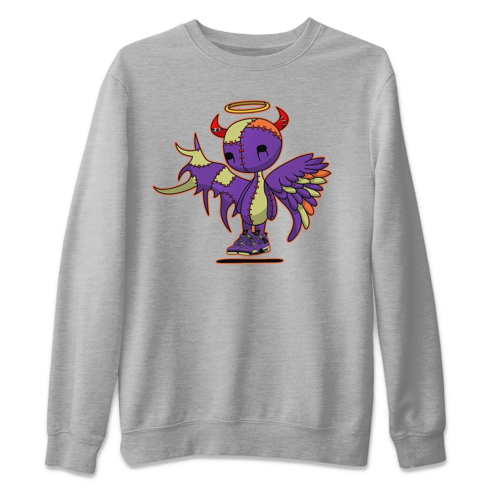 Jordan 4 Canyon Purple Sneaker Match Tees Devil Angel Sneaker Tees Jordan 4 Canyon Purple Sneaker Release Tees Unisex Shirts