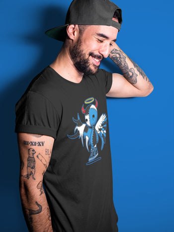 Jordan 1 Dark Marina Blue Sneaker Match Tees Devil Angel Sneaker Tees Jordan 1 Dark Marina Blue Sneaker Release Tees Unisex Shirts