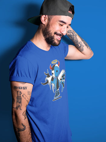 Jordan 1 Dark Marina Blue Sneaker Match Tees Devil Angel Sneaker Tees Jordan 1 Dark Marina Blue Sneaker Release Tees Unisex Shirts