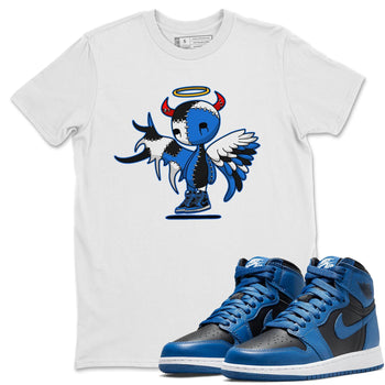 Jordan 1 Dark Marina Blue Sneaker Match Tees Devil Angel Sneaker Tees Jordan 1 Dark Marina Blue Sneaker Release Tees Unisex Shirts