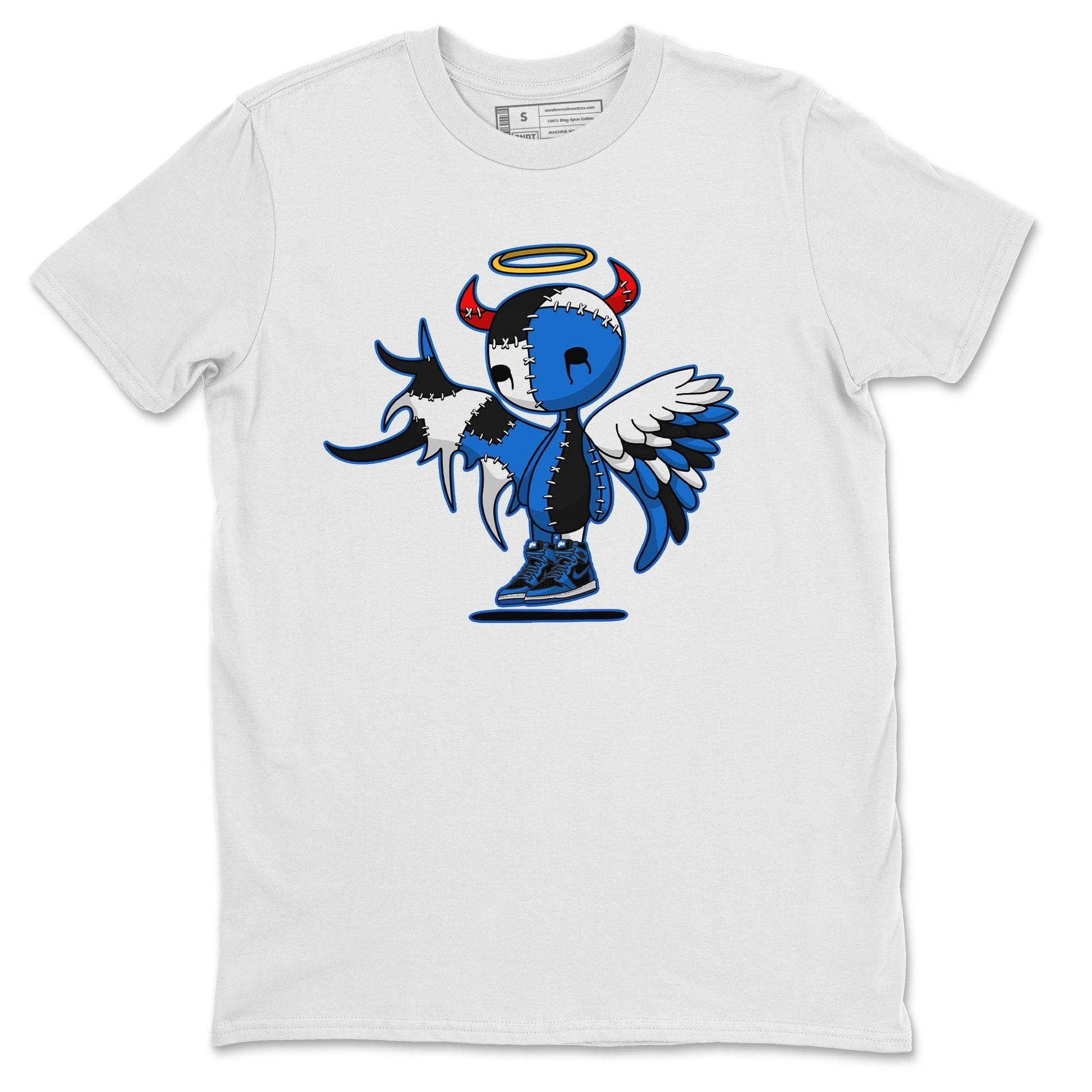 Jordan 1 Dark Marina Blue Sneaker Match Tees Devil Angel Sneaker Tees Jordan 1 Dark Marina Blue Sneaker Release Tees Unisex Shirts