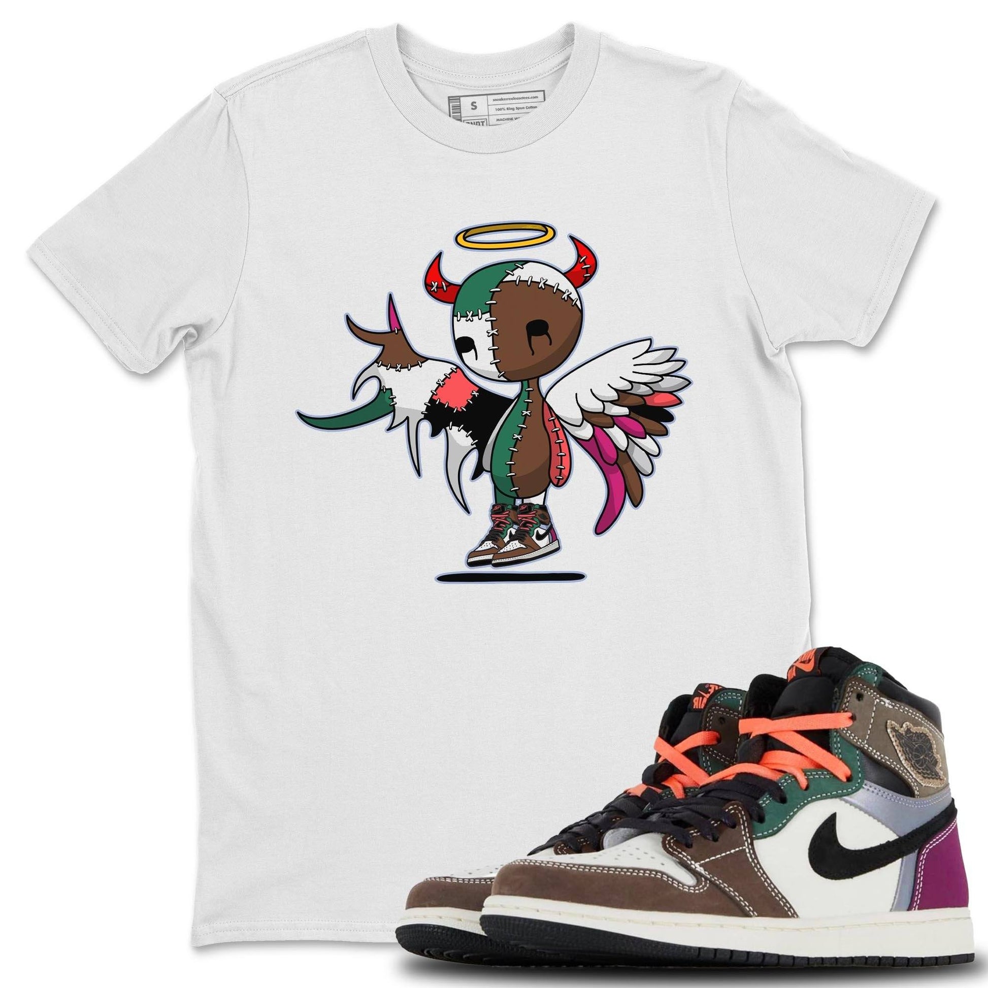 Jordan 1 Hand Crafted Sneaker Match Tees Devil Angel Sneaker Tees Jordan 1 Hand Crafted Sneaker Release Tees Unisex Shirts